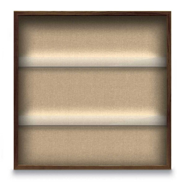 Outdoor Enclosed Combo Board, 48"x36", Satin Frame/Black Porc & Rubber